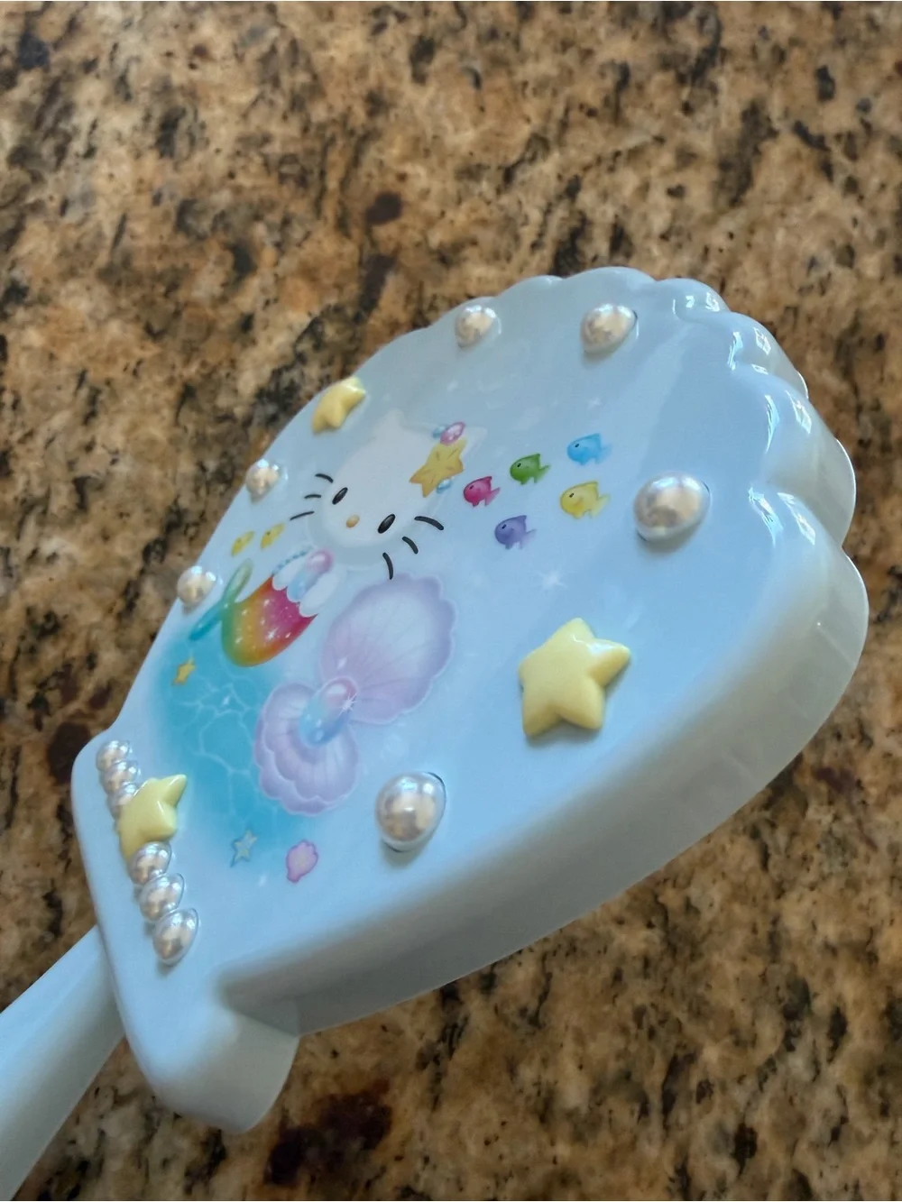 NEW Sanrio Hello Kitty Mermaid Pearl Star Shell Hand Mirror